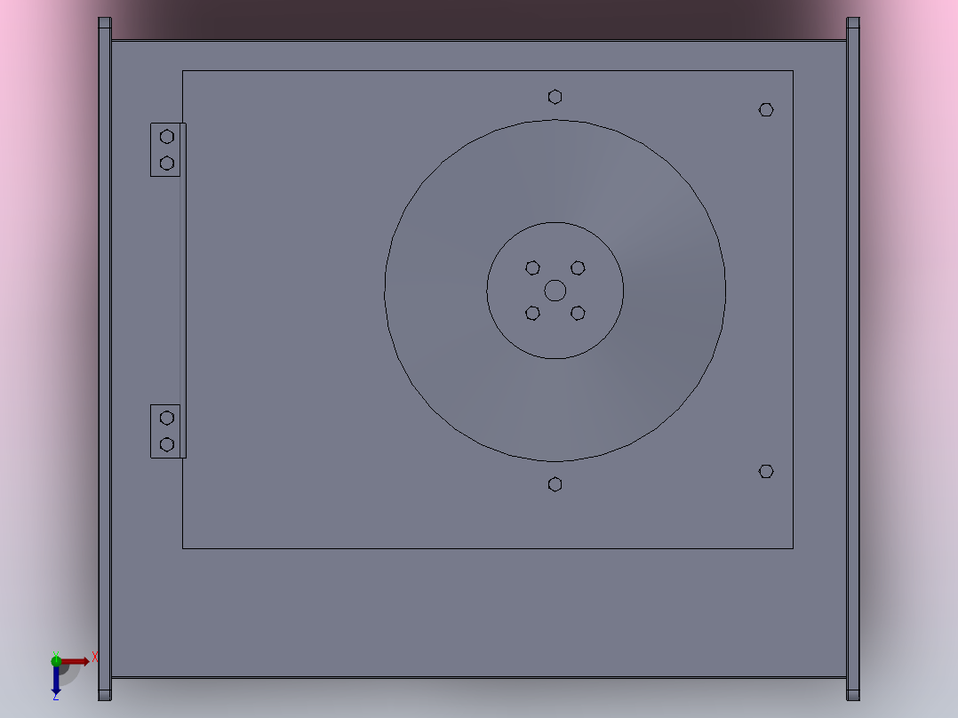 EKRB600×350A1方形管道风机[EKRB600×350A1]俯视图