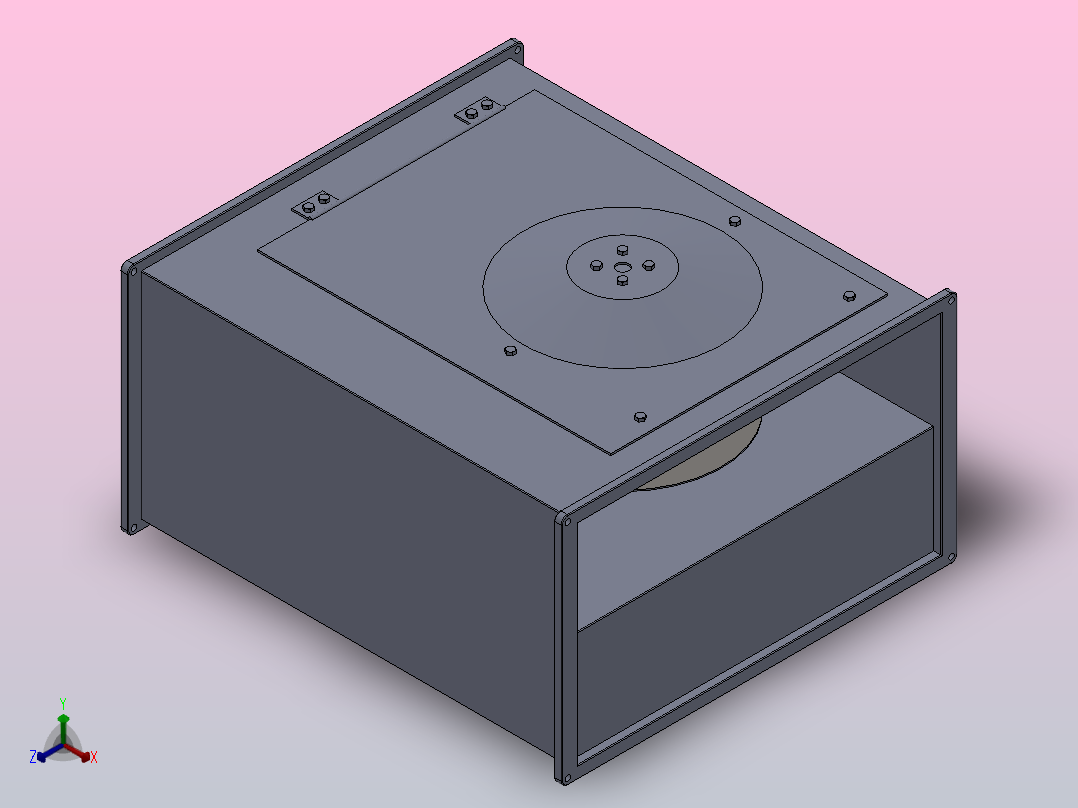 EKRB600×350A1方形管道风机[EKRB600×350A1]正等轴测图