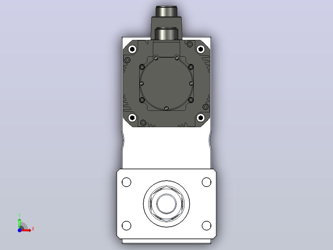 MTA80-150-P10-FF-P-K□-P1500（2000）W-S3 MTA80电动缸 最大负载35KN 额定负载30KN 1500(2000)W电机间接安装 配减速机前视图