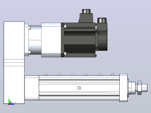 MTA80-150-P10-FF-P-K□-P1500（2000）W-S3 MTA80电动缸 最大负载35KN 额定负载30KN 1500(2000)W电机间接安装 配减速机左视缩略图