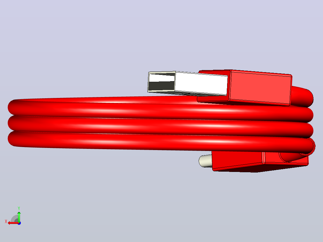 usb电缆充电器后视图