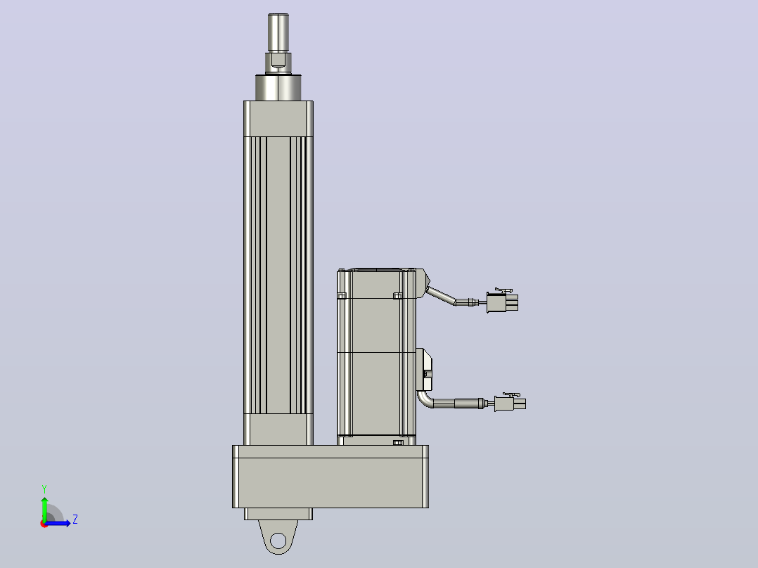 轻载电动缸TPA-ESR40-1210C-L100-MR-CA-W-P40-C3左视图