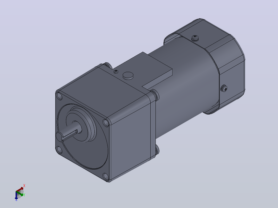 120W104mm感应电动机[6IK120GU-AF-6GU6K]正等轴测图