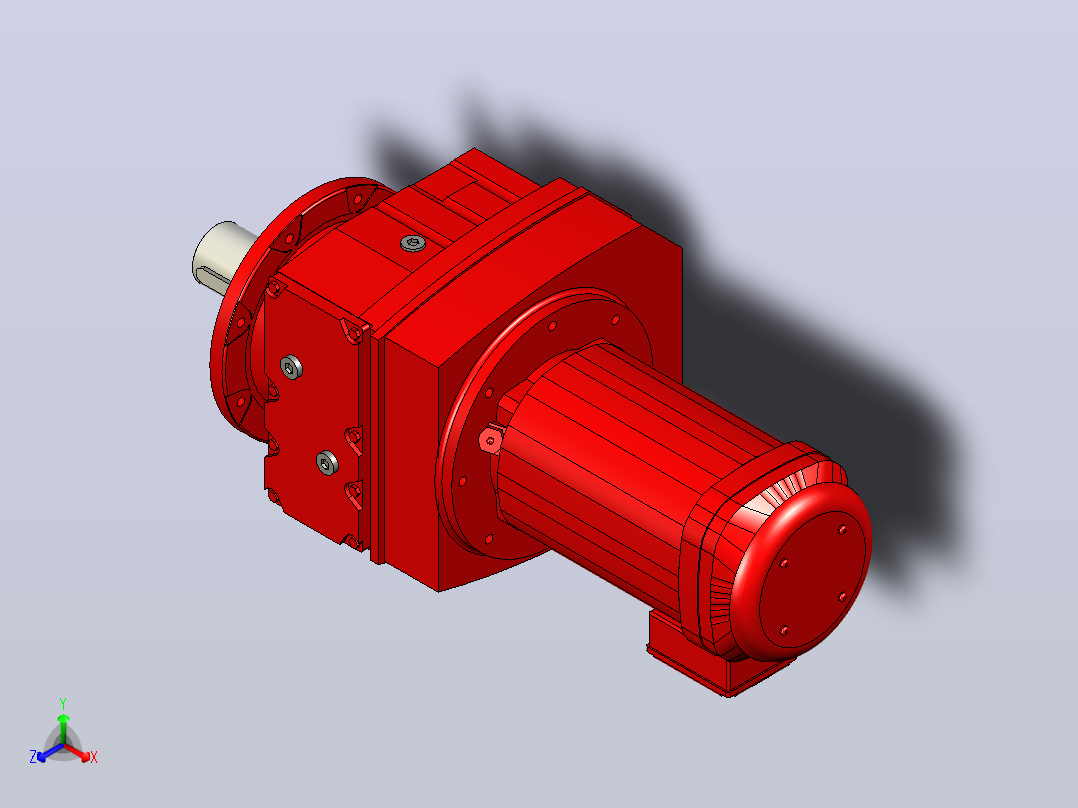 RF147RDRS180L4ADB2ALC电机减速机正等轴测图