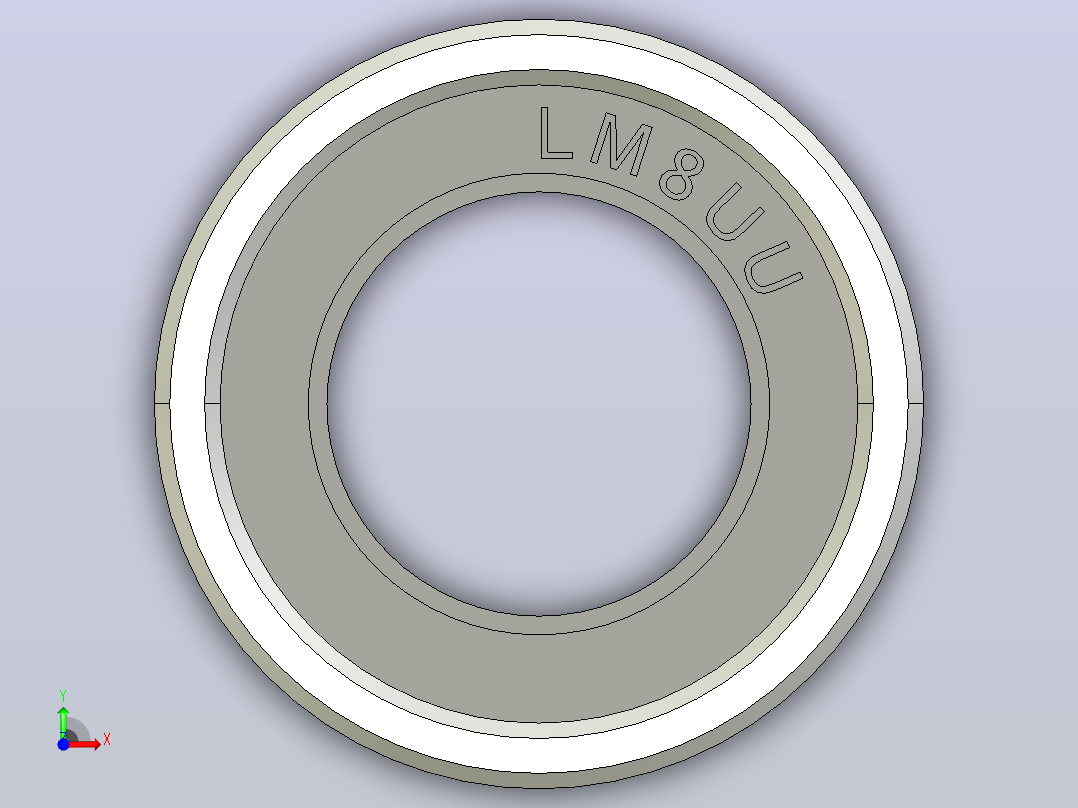 LM8UU轴承直线轴承前视图
