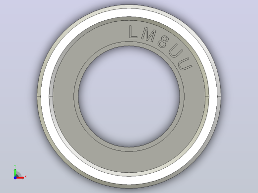 LM8UU轴承直线轴承前视缩略图