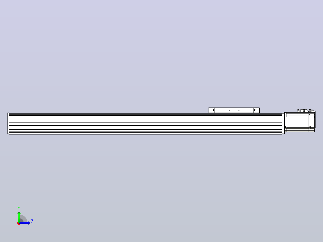 滚珠丝杠直线轴带导轨全封闭TPA-HCR-175D-2510C-L800-M-C-P75-N3左视图