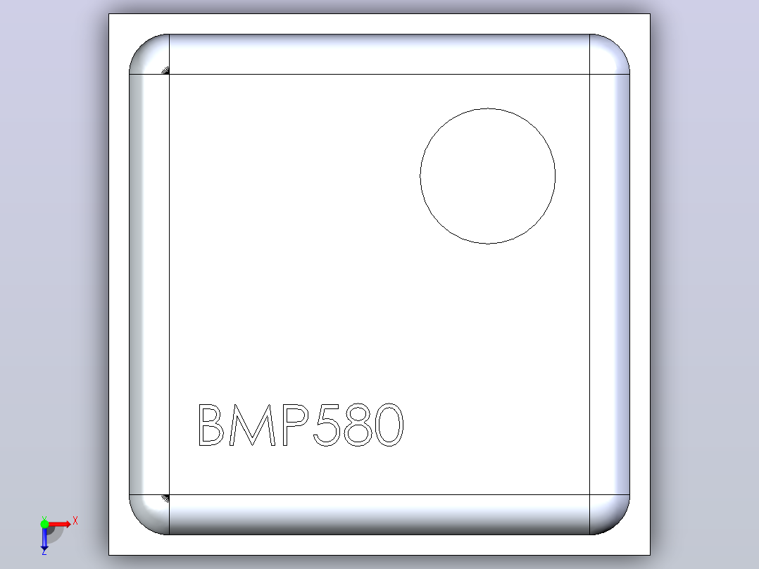 BMP580传感器俯视图