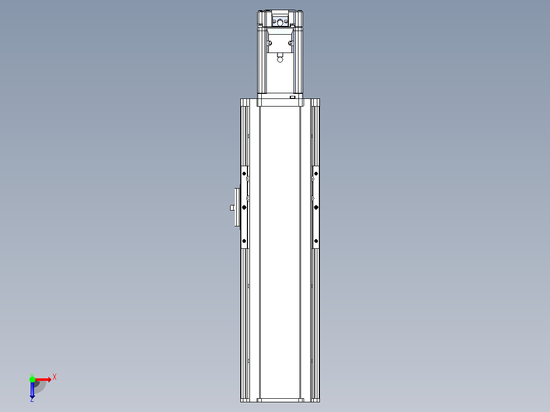日规模组半封闭丝杆TPA-HNR-105D-1610C-L150-M-Y-P40-N3俯视图