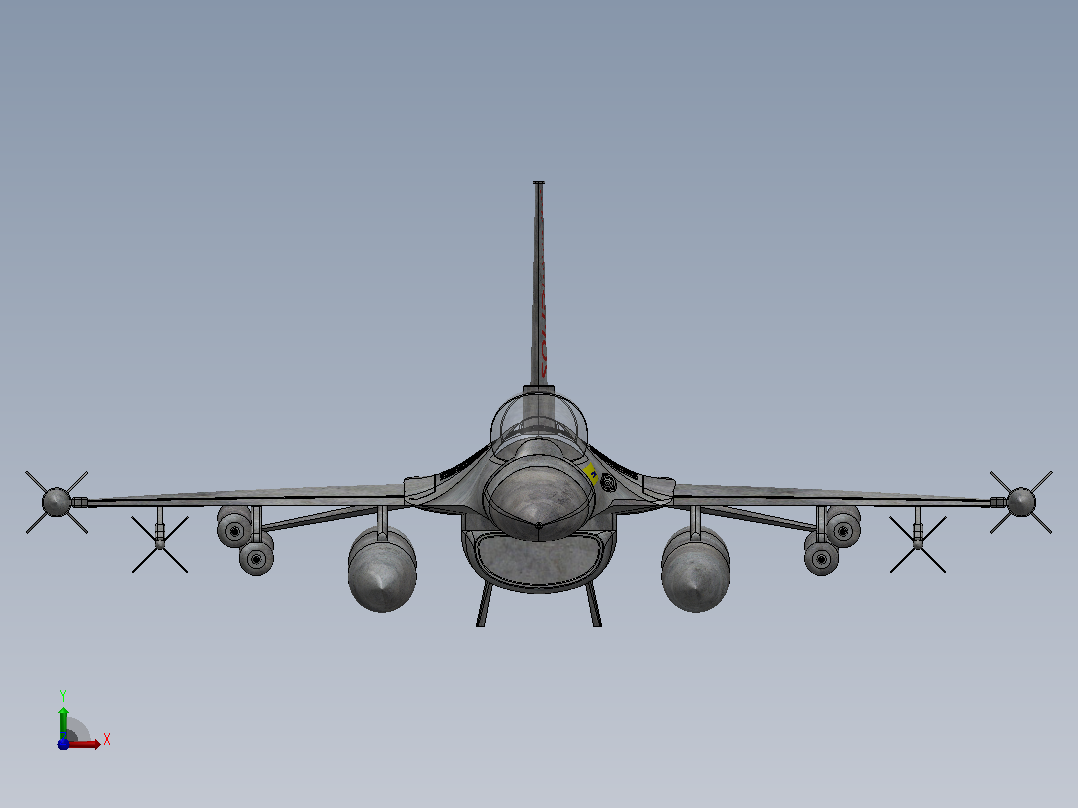 F16战斗机前视图