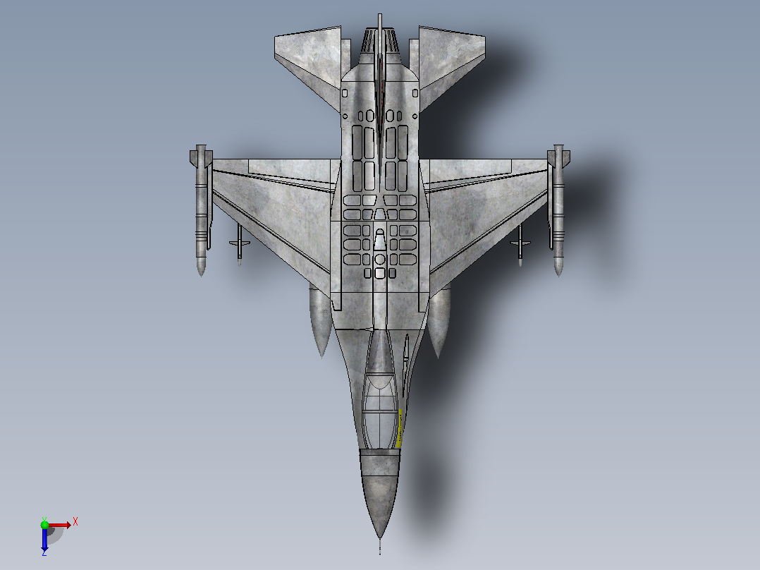 F16战斗机俯视图