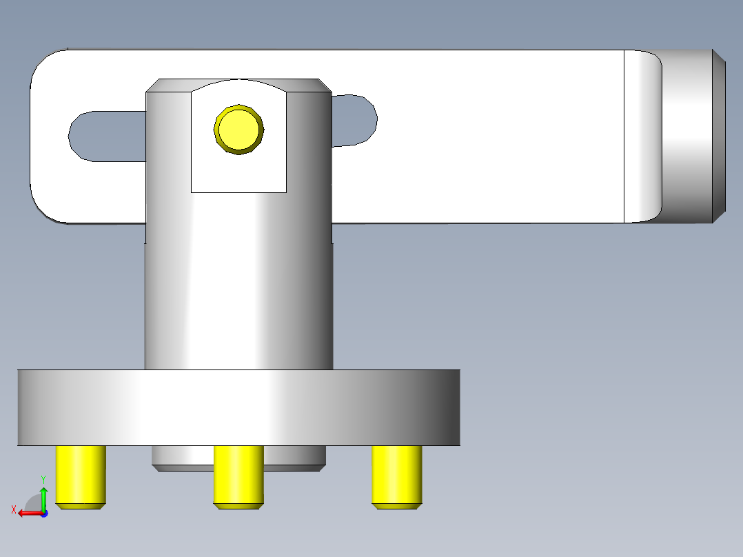 换装夹具（板）的定位和锁定机构后视图