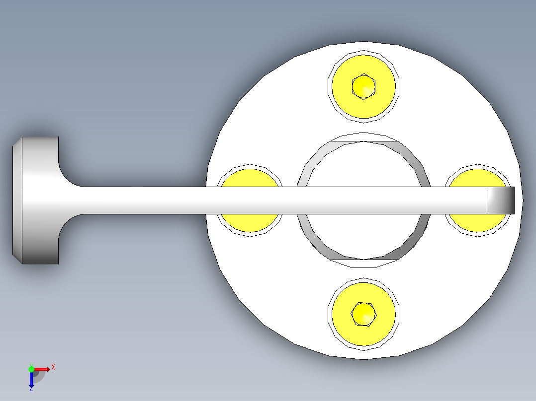 换装夹具（板）的定位和锁定机构俯视图