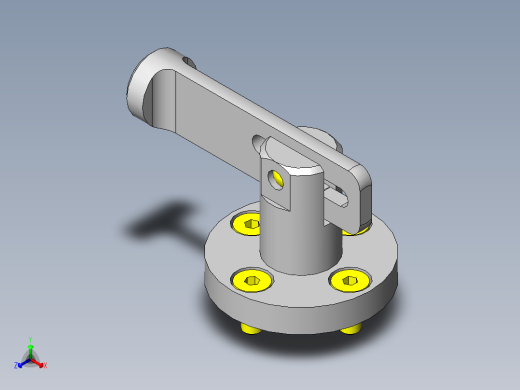 换装夹具（板）的定位和锁定机构正等轴测缩略图