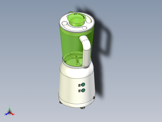 绿色榨汁机模型