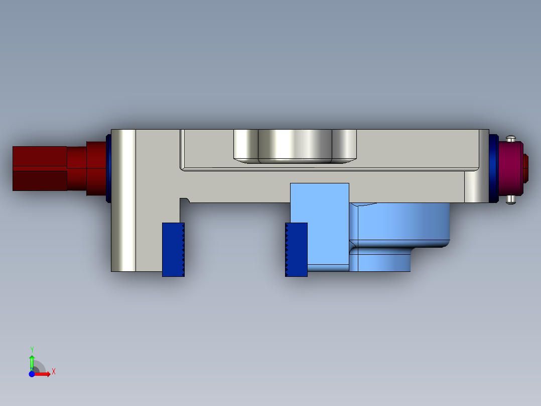 平口钳3D模型proe前视图