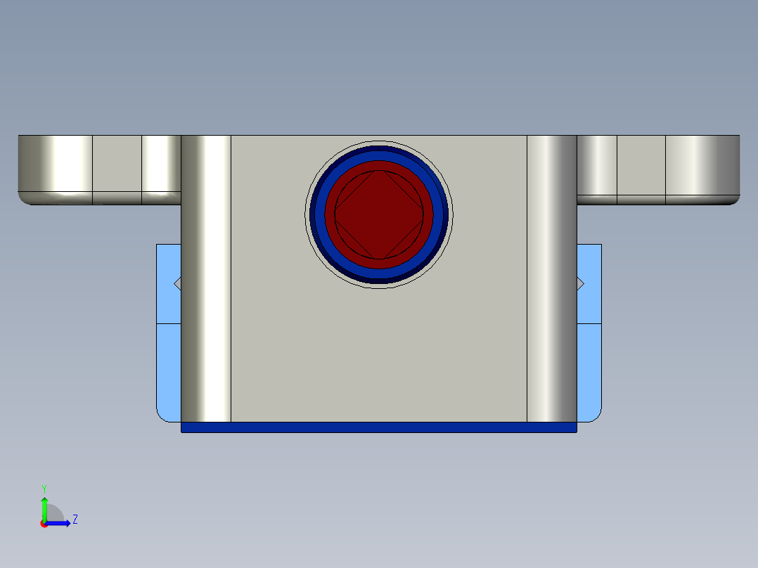 平口钳3D模型proe左视图