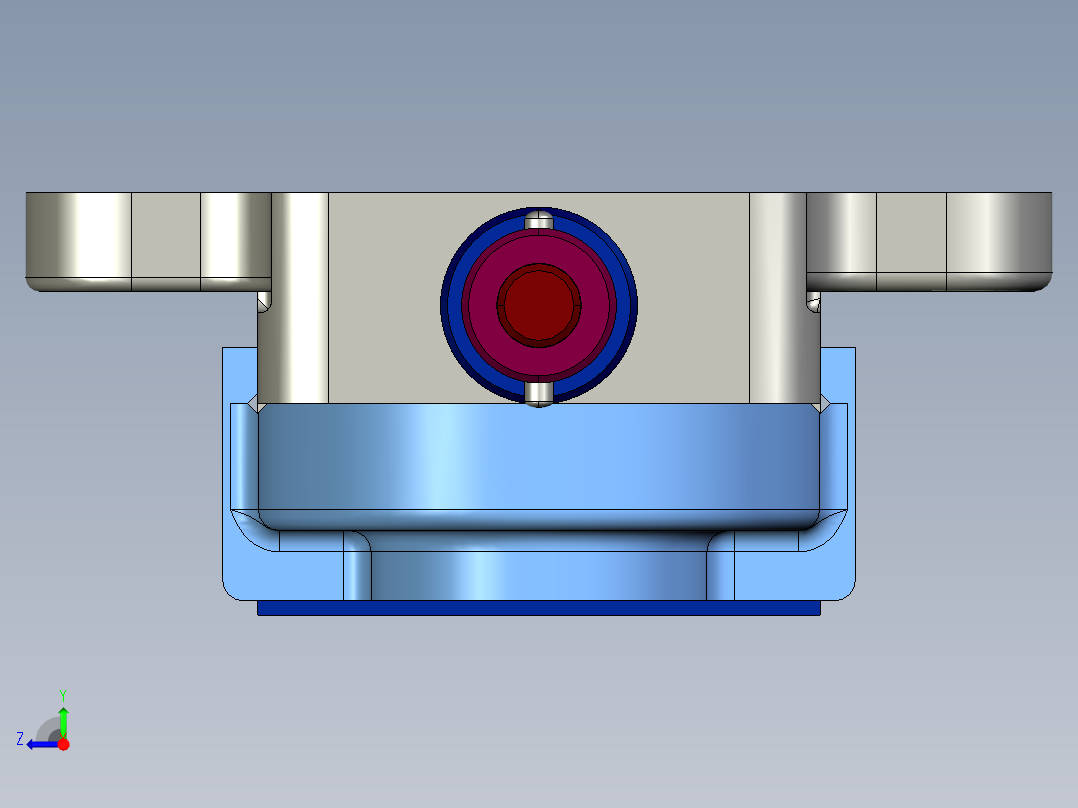平口钳3D模型proe右视图