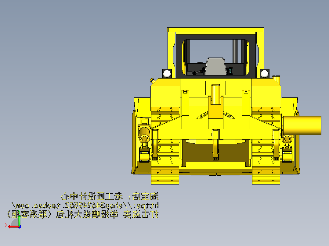 A1_Bulldozer卡特彼勒D6R履带推土机SW2013后视图