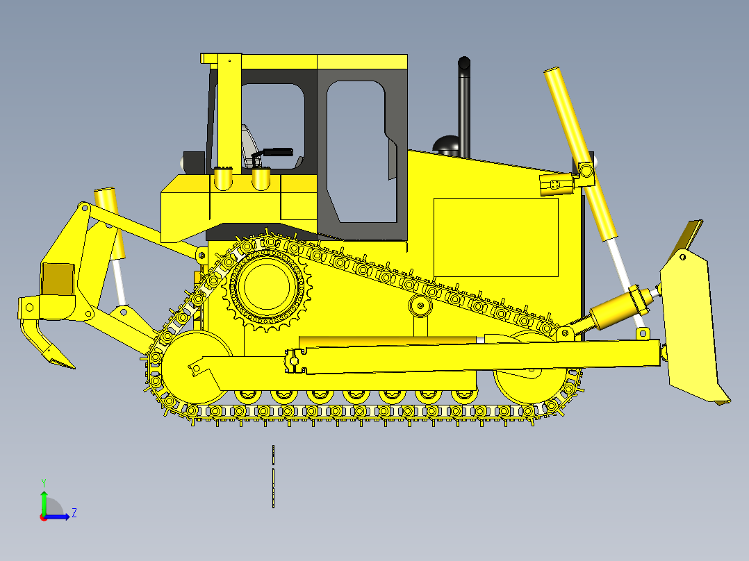 A1_Bulldozer卡特彼勒D6R履带推土机SW2013左视图