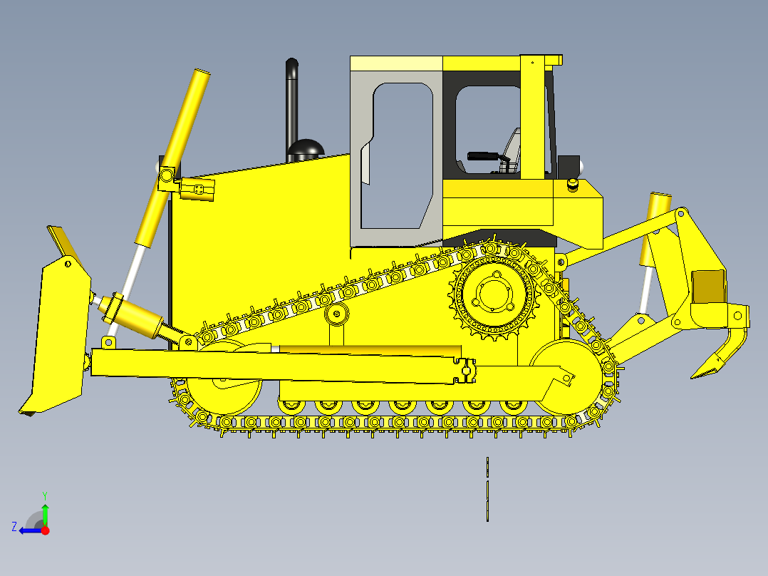 A1_Bulldozer卡特彼勒D6R履带推土机SW2013右视图