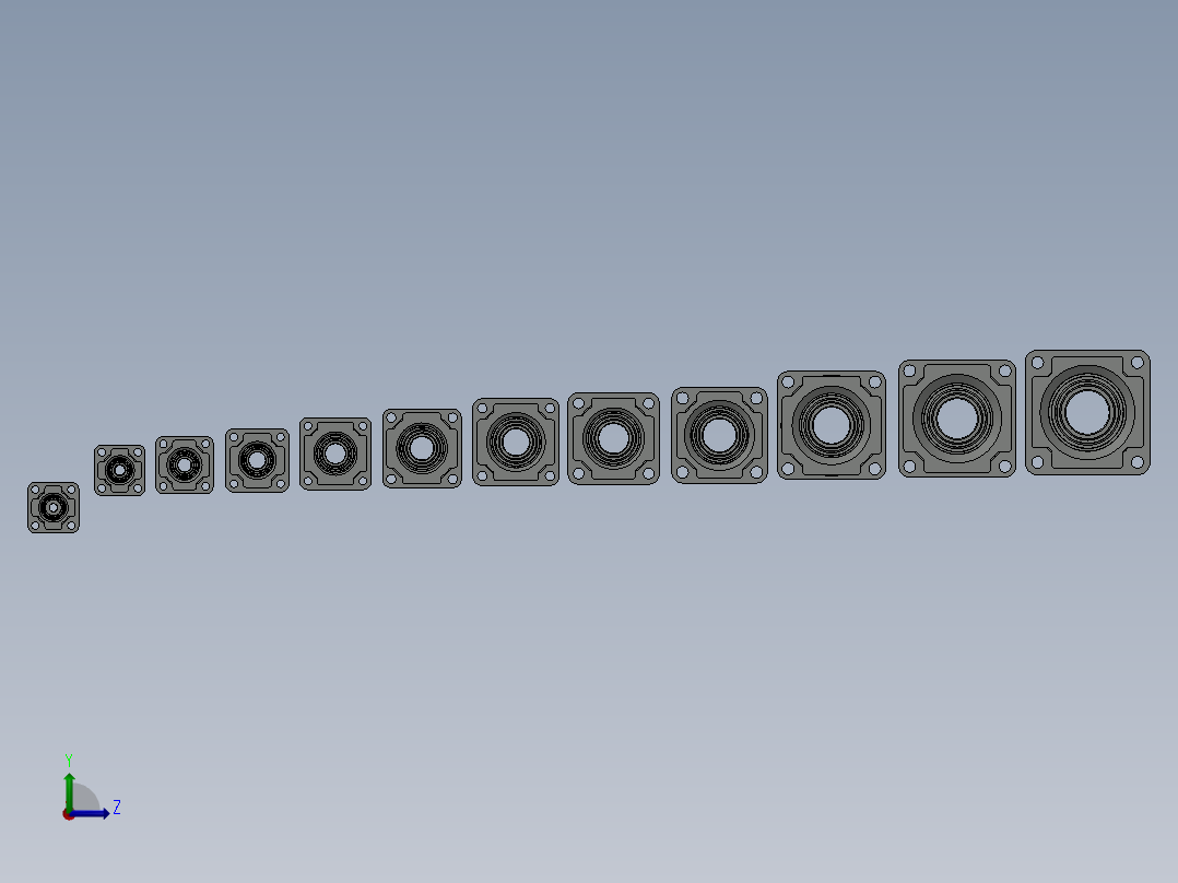 SKF FY系列轴承左视图