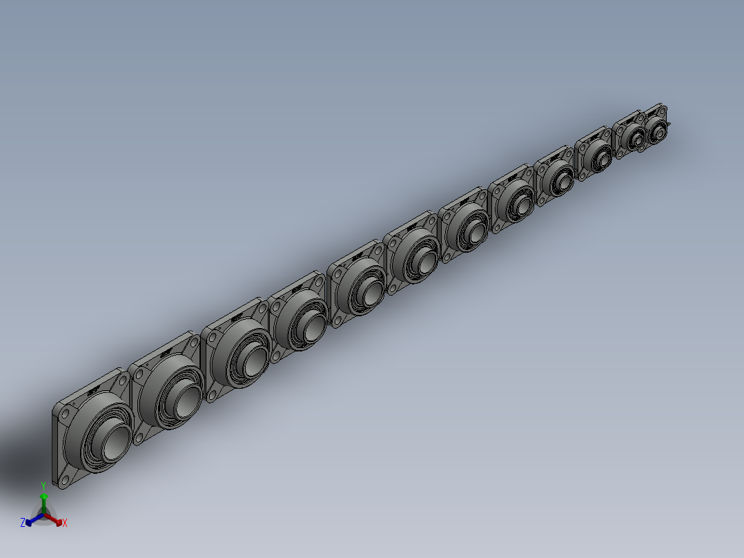 SKF FY系列轴承正等轴测图