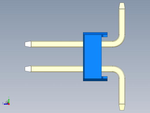 彩色公排针 100mil 2.54mm 系列-DS1022_blue_78p_100mil_TypeSMT_rev1.0右视缩略图
