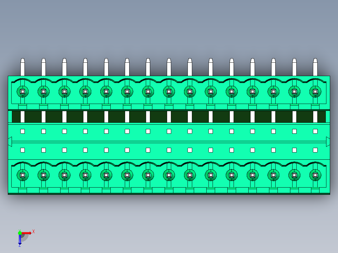DEGSON 2EDG 系列 5.0mm 可插拔接线端子组-2EDGRH-5.0-30P-14-00AH俯视图