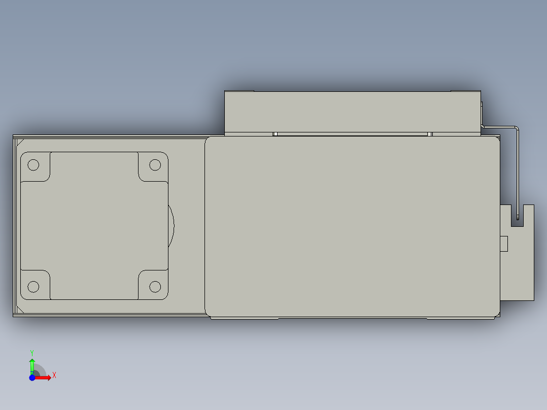 直线模组WG-LHC12-S900-L设计图纸前视图