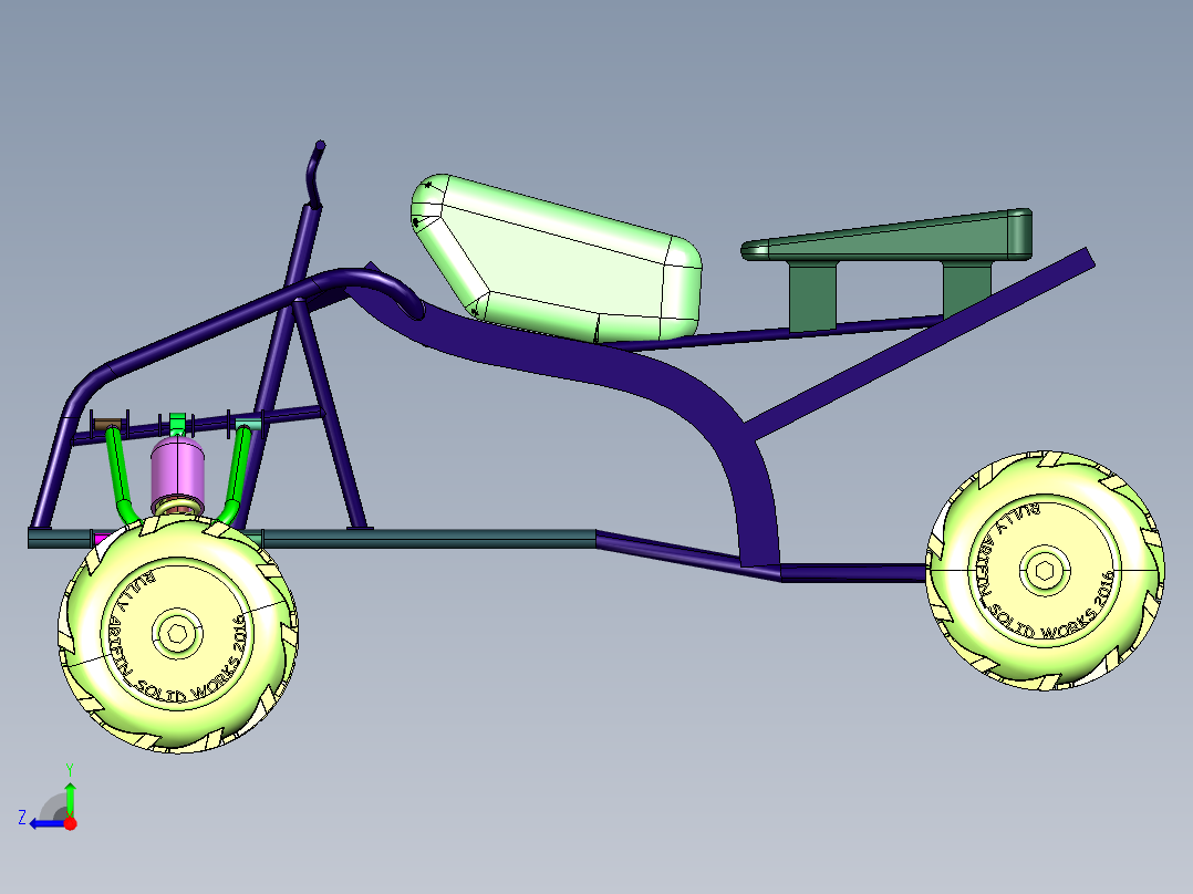 简易全地形摩托右视图