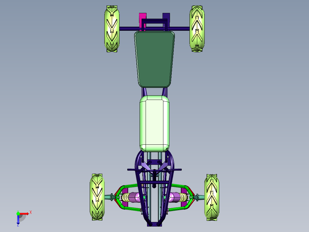 简易全地形摩托俯视图