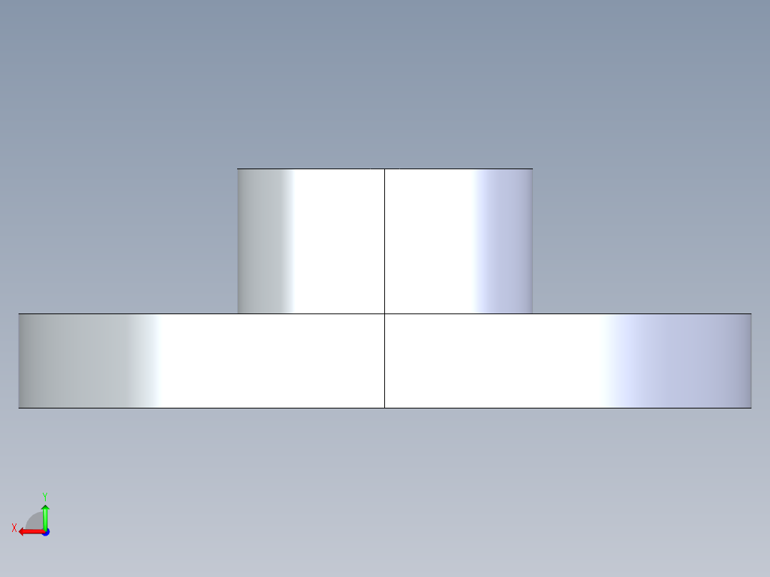 CPVC管件23-Sch80_Flange One-Piece_SOC_9851-010_1in后视图