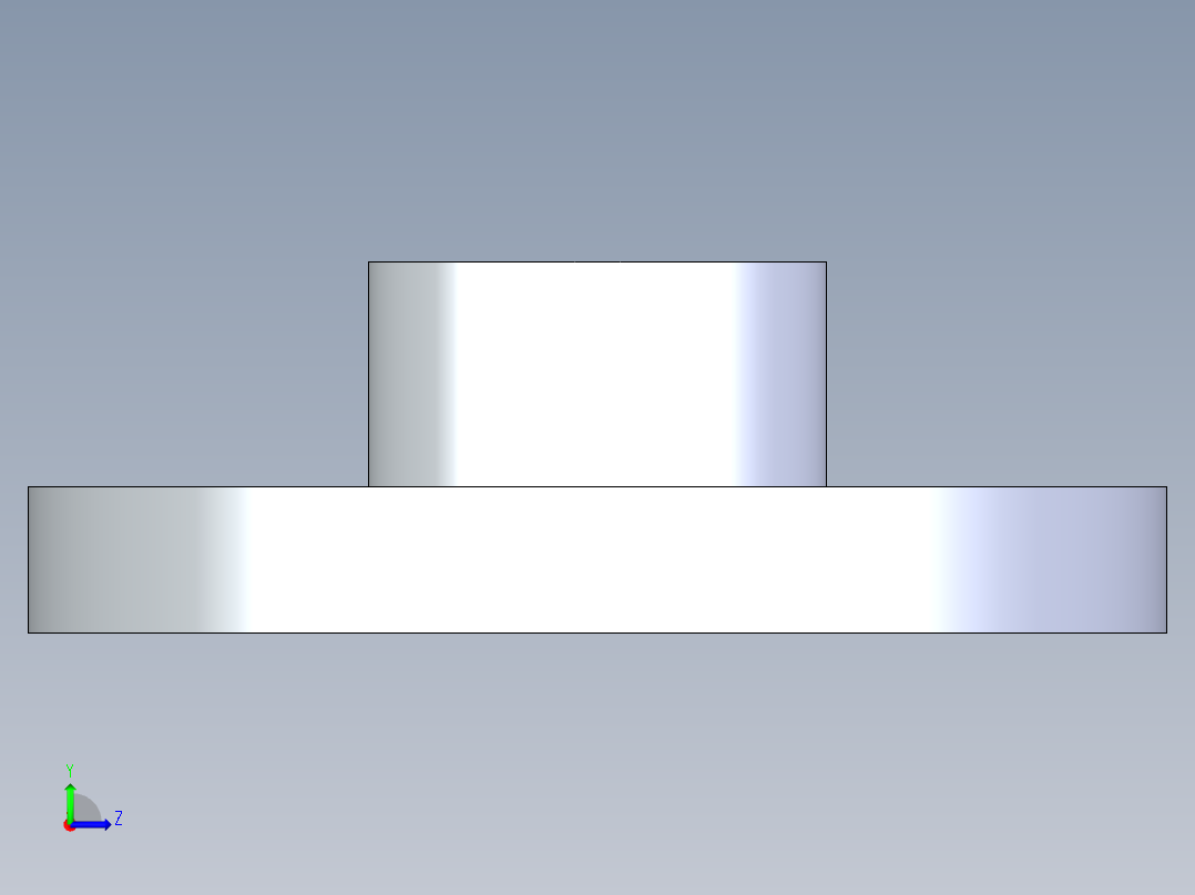 CPVC管件23-Sch80_Flange One-Piece_SOC_9851-010_1in左视图