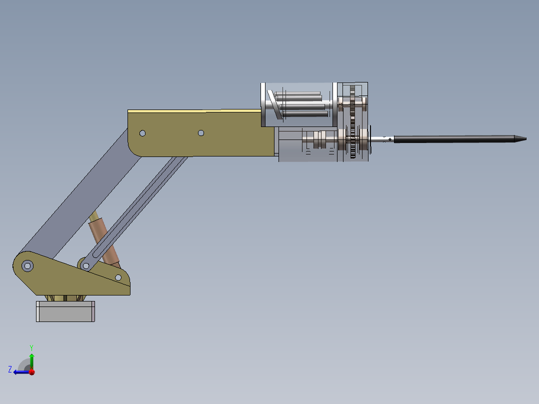 液压振动钻 (2)右视图