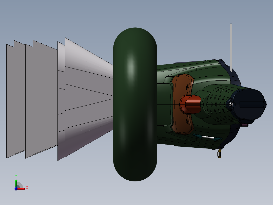 终端扫描仪 3D模型前视图