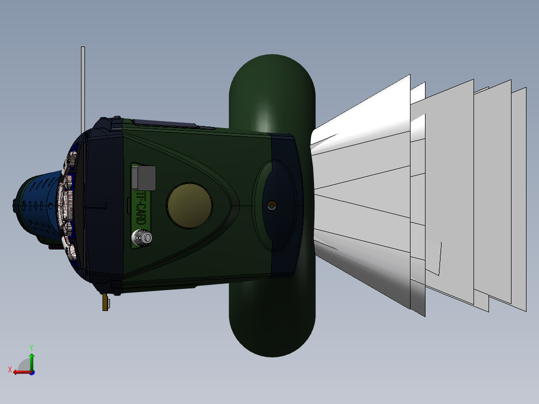 终端扫描仪 3D模型后视图