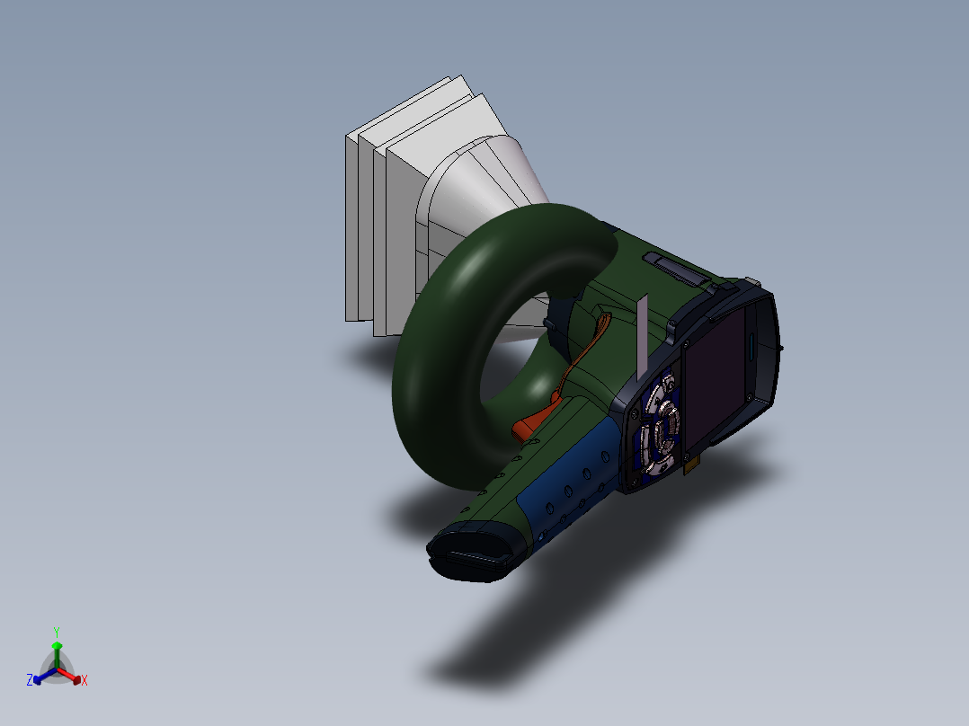终端扫描仪 3D模型正等轴测图