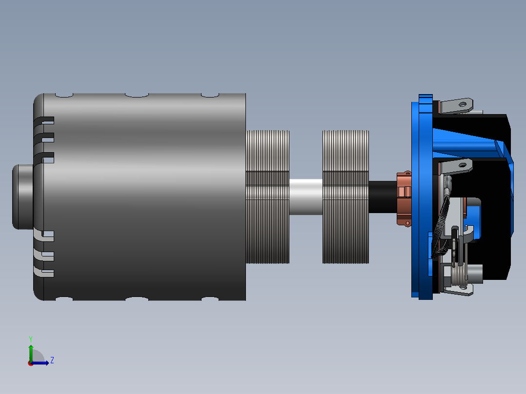 直流电动机3左视图