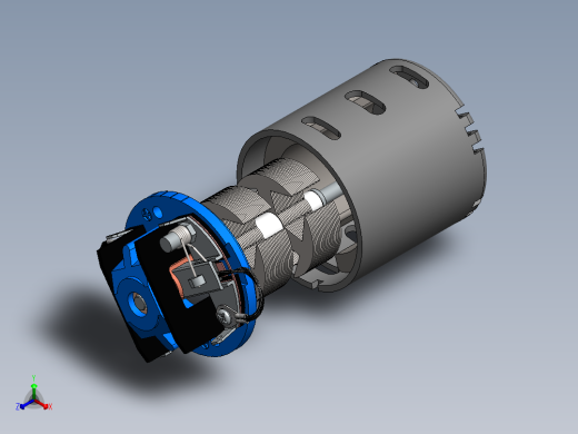直流电动机3正等轴测缩略图