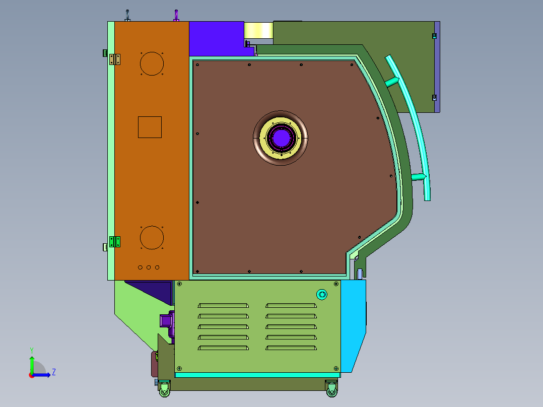 卧式高精密刀架ck6150机床左视图