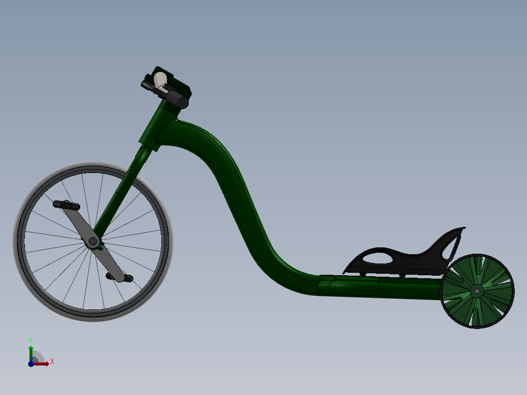 漂移三轮车前视图