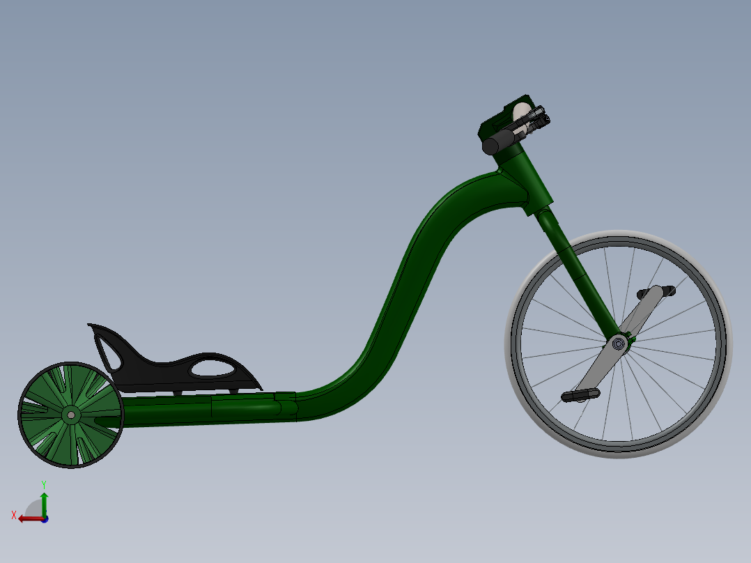 漂移三轮车后视图