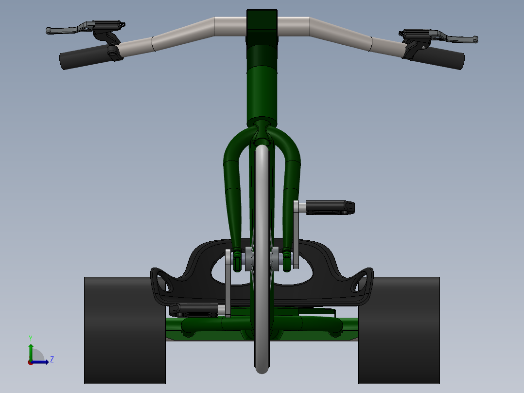 漂移三轮车左视图