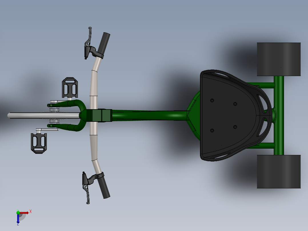 漂移三轮车俯视图