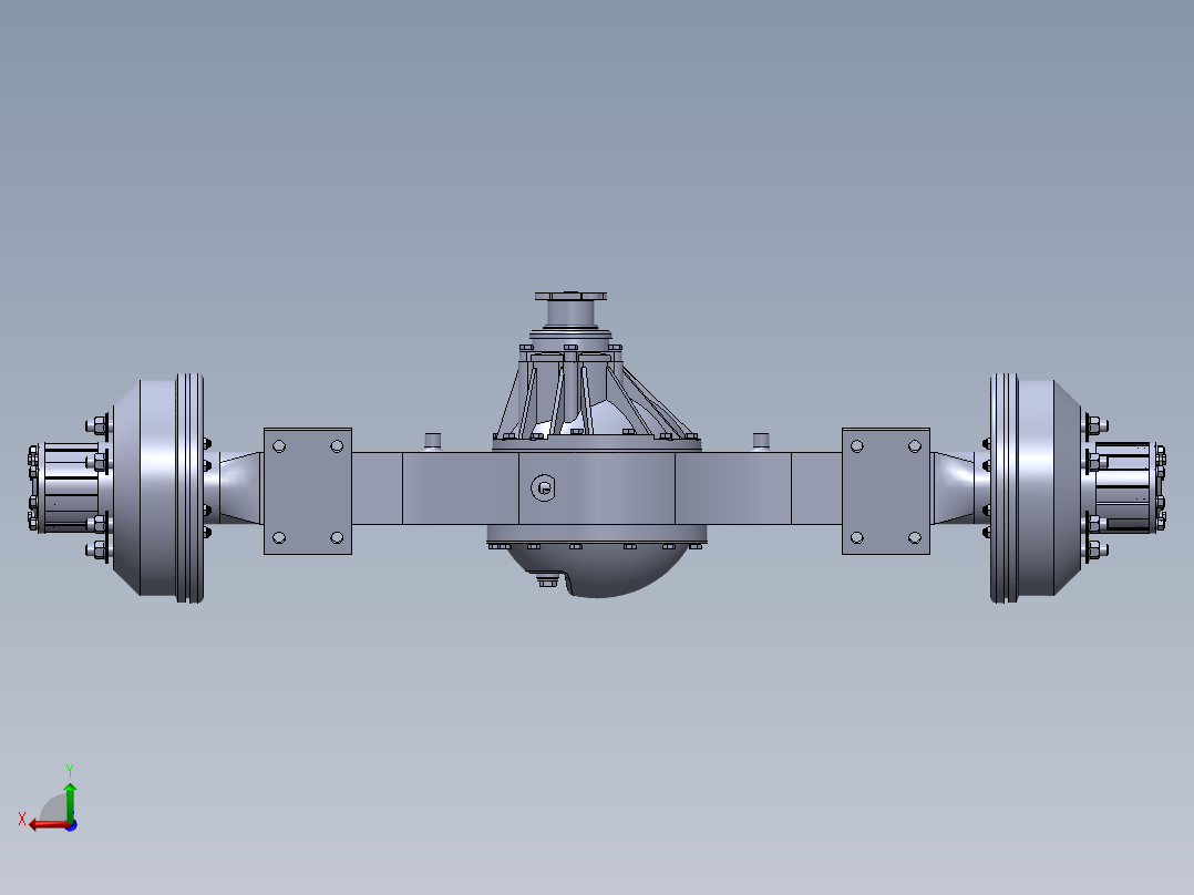 五十铃（1043）汽车后桥驱动桥总成后视图