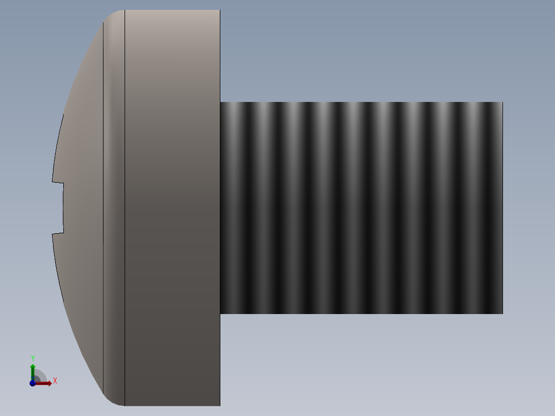 螺丝 M3 十字盘头-M3 x 4 Screw head.SLDPRT前视图