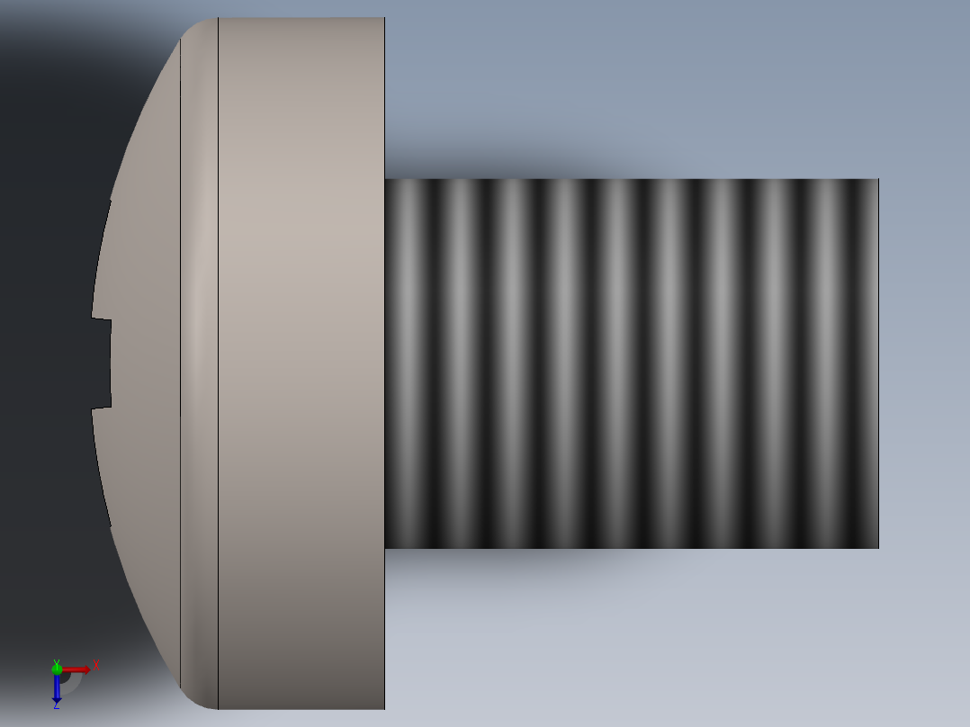 螺丝 M3 十字盘头-M3 x 4 Screw head.SLDPRT俯视图