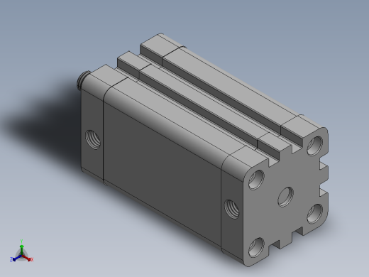 气缸ACE40X60SB正等轴测缩略图