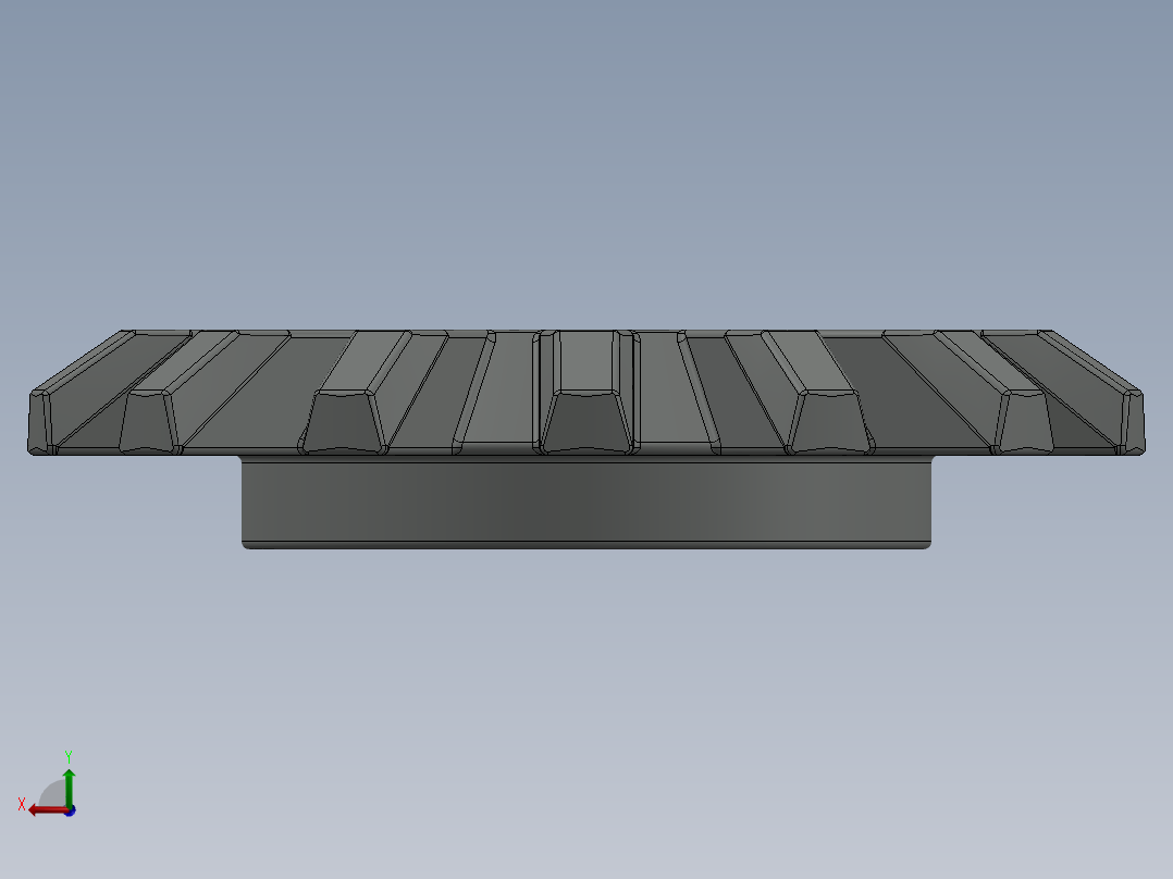 4143 OldGray Technic Gear 14 Tooth Bevel.SLDPRT后视图